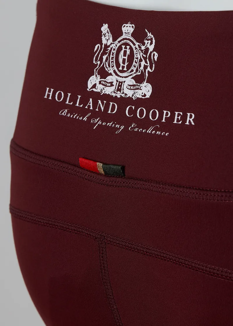 Holland Cooper Thermal Full Grip Leggings Ladies in Burgundy-6